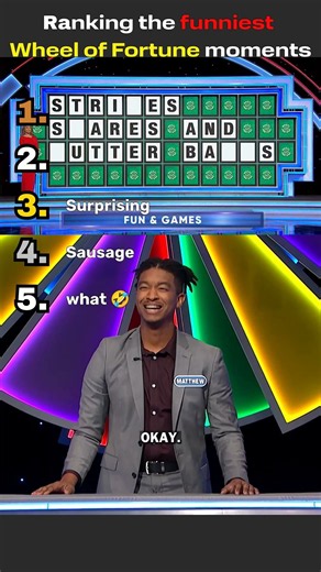 Ranking the funniest Wheel of Fortune moments #funny #viral