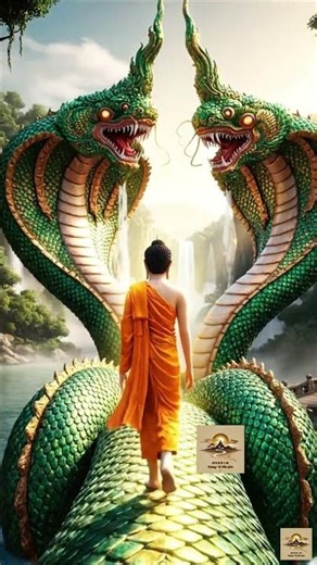 2 Snake Gods Form Bridge for Buddha & Turn Human | 2 Rắn Thần Hóa Cầu Đưa Phật & Được Hóa Kiếp