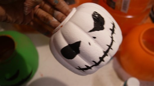 15K views · 183 reactions | Lets make some fun Halloween decor using those stacked pumpkins from Dollar Tree. I was able to find the $1.25 version of them at my Dollar Tree #DollartreeDIY #jackskellington #nightmarebeforechristmas #dollartreehalloween | Thats So Trendy DIYs | Facebook