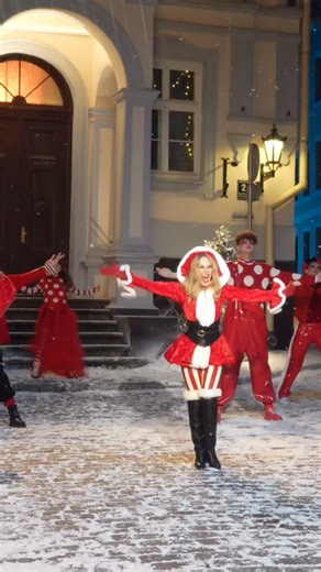 Kylie Minogue | Come behind the scenes of the XMAS music video with meeee 🥰 The XMAS BTS video is out now!! | Instagram