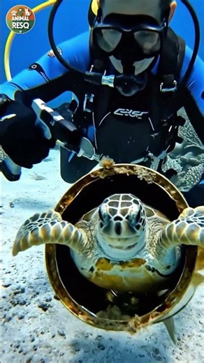 Baby Turtle Rescued from Rusted Can🐢 #rescue #animals #wildlife #AnimalReQ #pets #wildliferescue