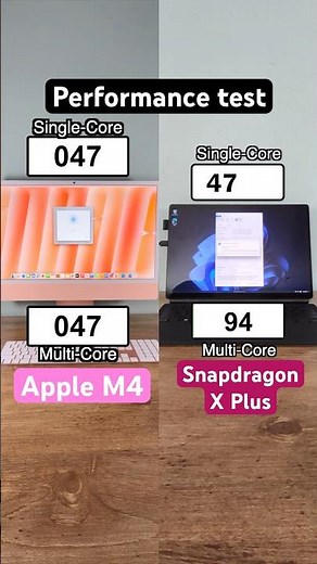 Apple M4 vs Qualcomm Snapdragon X Plus performance test!
