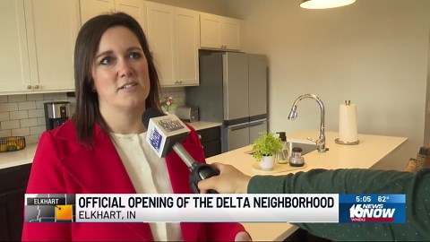 Elkhart celebrates opening of Delta neighborhood in River District
