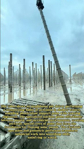 Solar Farm Symphony: Amphibious Piler Dances Through Perfect PV Pole Installation!
