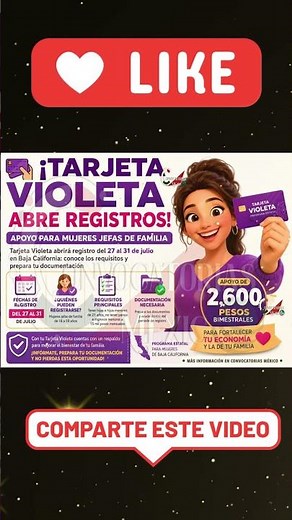 📌🎯Tarjeta Violeta registration opens July 27-31 in Baja California: know the requirements