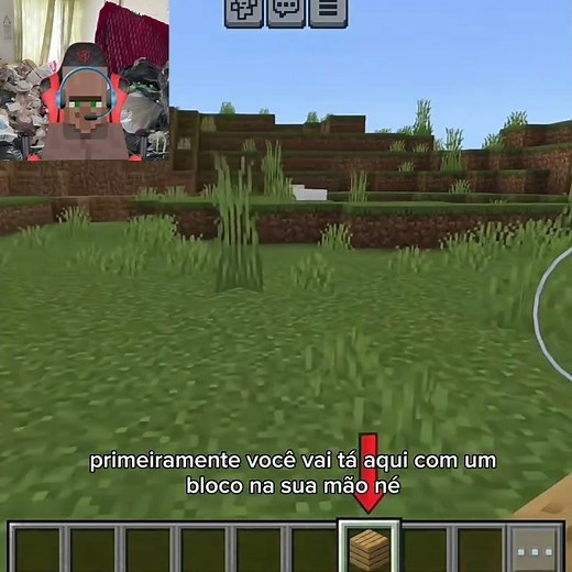 Como colocar um bloco no minecraft #tutorial #aldeão #minecraft