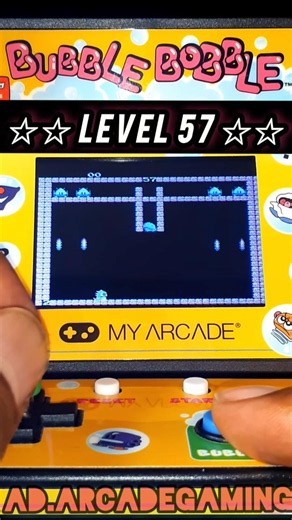 Bubble Bobble Level 57 Speedrun 16.0s - My Arcade Micro Player
