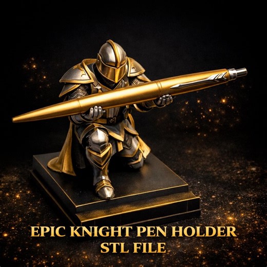 Knight Pen Holder STL File | Medieval Armor Desk Decor - Etsy Australia