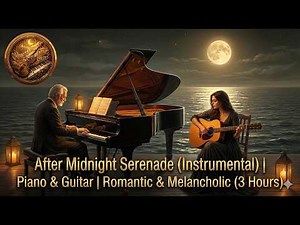 After Midnight Serenade (Instrumental) | Piano & Guitar | Romantic & Melancholic (3 Hours)