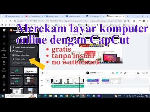 Cara merekam layar atau screen recording komputer PC dan laptop dengan CapCut online