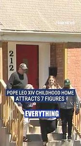 Catholics flock to Pope Leo XIV childhood home #foxnews #news #us #fox #popeleo #catholic