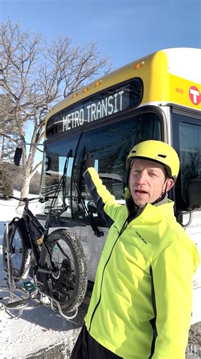 Metro Transit on Instagram: "Did you know you could put a fat bike on the front of a bus? You can! Around 40 of our newest 40-foot buses, along with buses found on the METRO E, B, Orange and Gold lines are outfitted with newer racks that can accommodate the wider wheels found on these winter weather machines. As more new buses join our fleet over the coming years, these racks will become increasingly common, giving you more opportunity to connect to your favorite trails on transit. Happy Global 