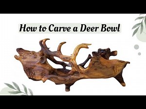 Carving Love: Deer Couple Wooden Bowl