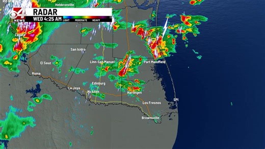 The entire RGV is under a severe thunderstorm watch until 8am. This basically means the ingredients are there for severe storms to form. Radar showing quite a bit of activity already with the biggest storms yet to move in from the NW. | CBS 4 News Rio Grande Valley