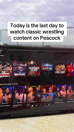 Today marks the end of the WWE Peacock deal for the classic library. When the clock strikes midnight, all these shows, documentaries, and PPV’s vanis with no new home to be able to watch them on. I was in the middle of watching old WCW Nitro and even most of those episodes have disappeared this morning. Glad I kept all my DVD’s and blu rays from over the years. I’ll be showing some off in the coming days. #Gamerdad #wwe #peacock #wcw #wrestlemania