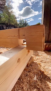 18K views · 152 reactions | Timber frame trapezoid notch 望 Building undercarriage for a log cabin storehouse #build #timber #lumber #woodwork #reels | Fjeld & Fragått | Facebook
