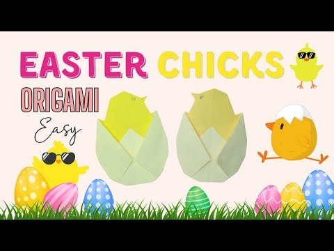 Easy Origami Easter Chicks in an Egg | Cute Paper Chicks Tutorial | Easter Paper Craft