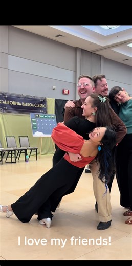 Why only dance with one partner, when I could dance with two?! A memoir. 🕺 : Matt Richey 👯‍♀️: Jennifer Lee & Irina Amzashvili 🪩 : California Balboa Classic #Balboa #BalboaDance