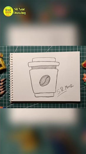 How To Draw a Cup of Coffee Easy #shorts #youtubeshorts #drawing #coffee #srnoordrawing