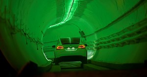 Elon Musk unveils his test car tunnel as a fix for traffic in Los Angeles