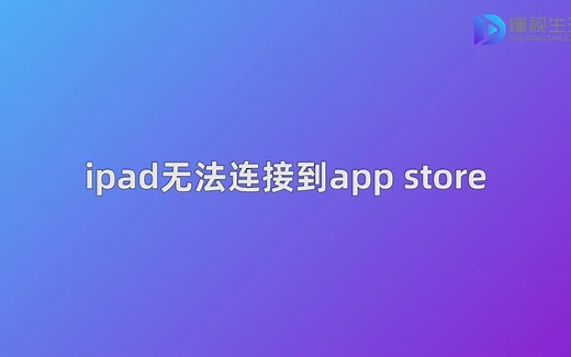 ipad无法连接到app store