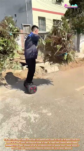 Self-Balancing Scooter Firewood Transport