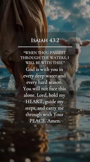 When You Pass Through The Waters, God Is With You ✨ Isaiah 43:2 #shorts #quotes #christian #god
