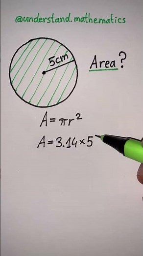 Area of a Circle📚💡 #maths #mathematics #study #knowledge #school