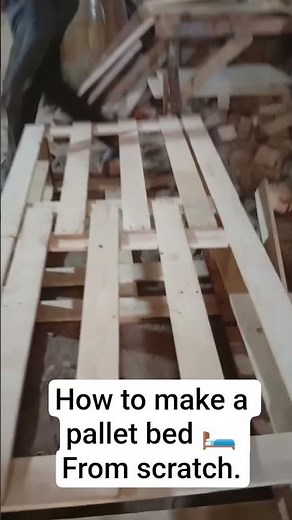 learn how to make pallet bed from scratch // step 3 make 1 inch spacing between pallet wood #diy