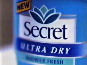 Secret Ultra Dry Deodorant Commercial (1996)