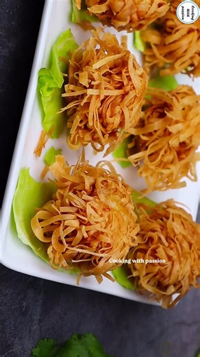 cooking with passion on Instagram: "Crispy Tandoori Thread Chicken Bites watch full video on My YouTube channel Cooking With Passion #cookingwithpassion #Recipe #Ramadan #cooking #viralvideos"