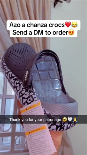 Azo a Chanza Sabo Crocs Available