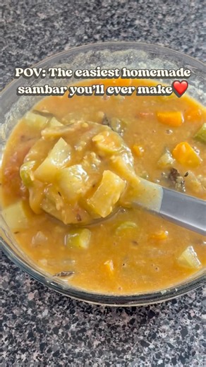 POV: The Easiest Homemade Sambar You’ll Ever Make ❤️🥣