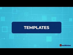 Templates | BestNotes Tutorial