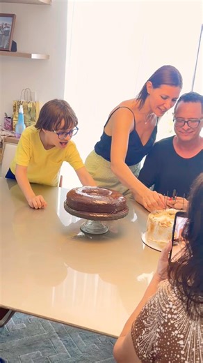 Gabriel stuck his finger in the birthday cake three times! #shorts