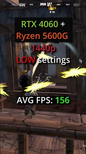 Fortnite | 1440p LOW vs ULTRA – RTX 4060 + 5600G FPS Test! #fortnite #rtx4060