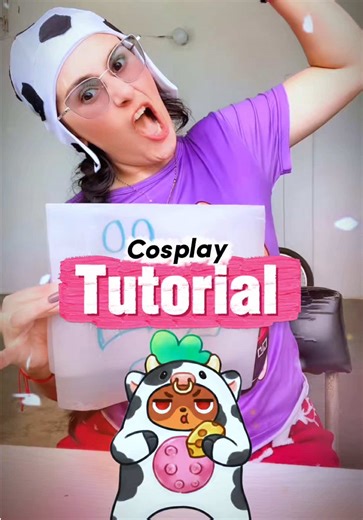 Así elaboré mi vaca moki: Modo therian😅💙#tutorial #therian #cosplay