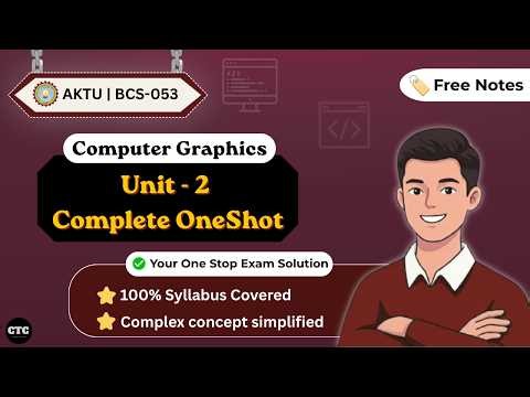 Computer Graphics Unit 2 One Shot🔥| AKTU BCS-053 | Transformations & Clipping | Clear The Core