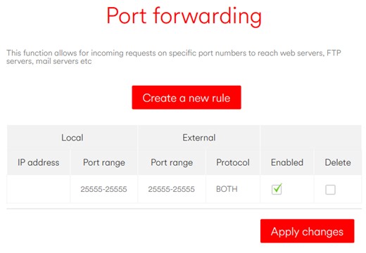 Can anyone help me with port forwarding?