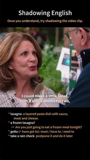 But okay if we take a rain check? | The Intern (003) | Shadowing English