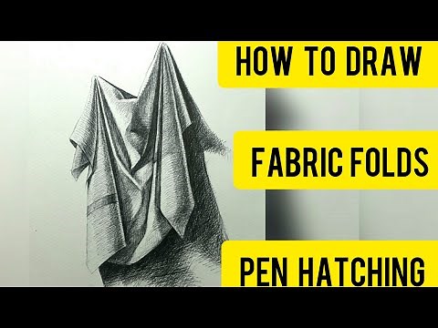 How to draw fabric folds / pen hatching