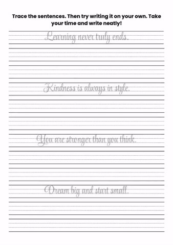 Homeschooling Resources Cursive Alphabet Workbook Writing Practice Sheets Writing Practice Worksheets Letra Cursive Cursive Writing Book PDF - Etsy