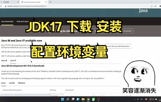 JDK17的下载安装&环境变量配置