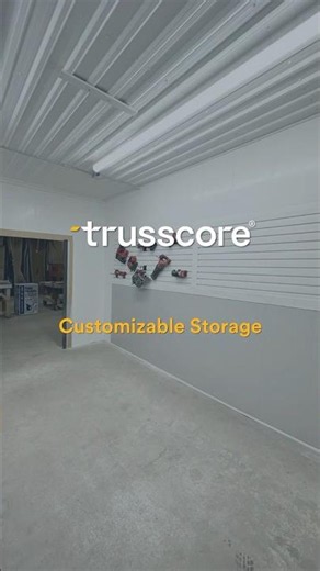 Customizable shop storage with Trusscore SlatWall