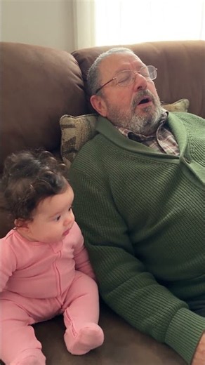 When A Grandpa And Baby Get Cozy On The Couch, The Result Is ADORABLE 🥰👴 #Grandpa