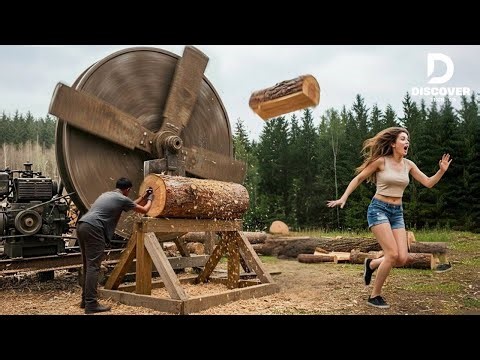 25 Jaw-Dropping Firewood Processors in Action | Dangerous Homemade Wood Cutting Machines #Part 1