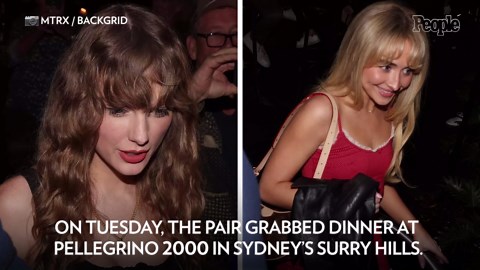 Taylor Swift Steps Out for Dinner with Sabrina Carpenter in Sydney