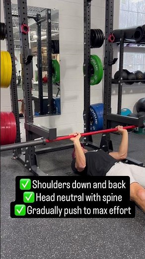 Barbell bench press overcoming isometric