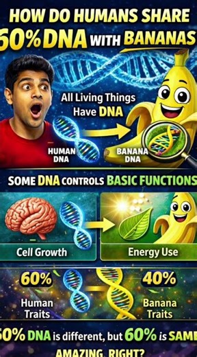 Humans Share 60% DNA With Bananas! 🤯 | Shocking Science Fact