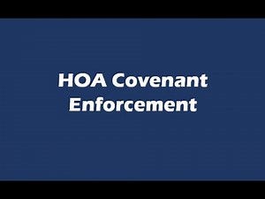 HOA Covenant Enforcement